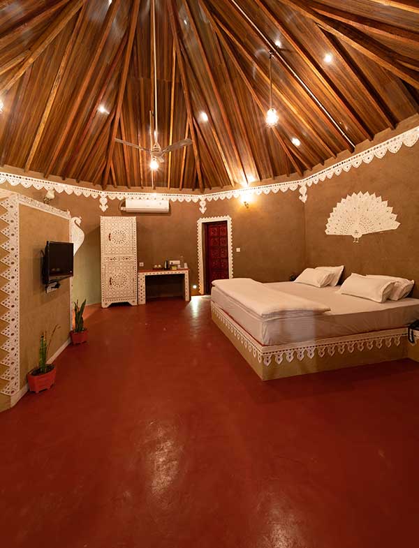 Kutch Bhunga Octagon Bed Room