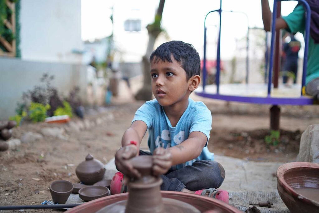 Pottery Making Activity at Saachi Villagio Resort, Changod