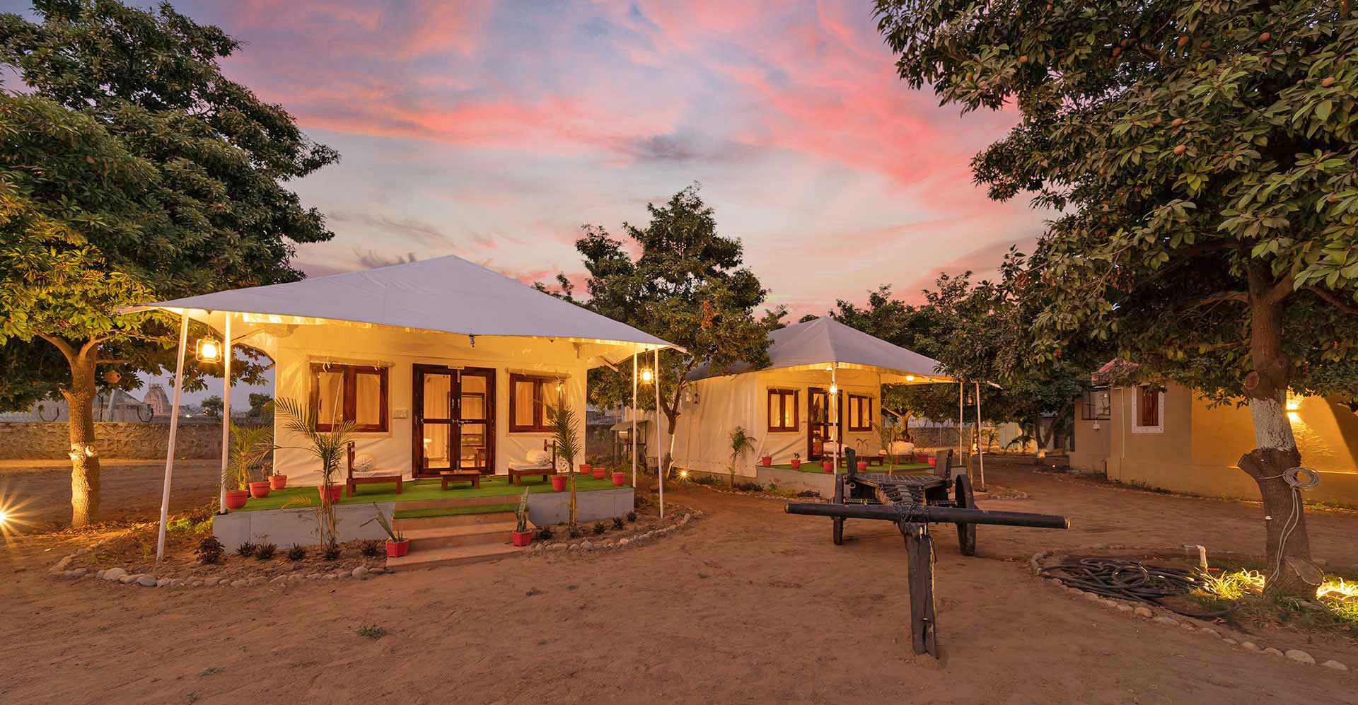 Jaisalmer Tent Evening View in Ahmedabad