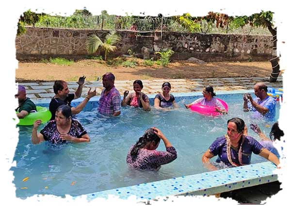 Swimming Activity at Saachi Villagio Resort Near Ahmedabad